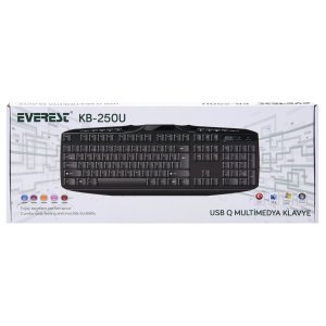 Everest KB-250U Siyah USB Q Multimedia Klavye