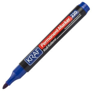 Kraf 220 Permanent Mavi Marker Yuvarlak Uç