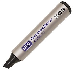 Kraf 610G Jumbo Permanent Marker 10mm Siyah