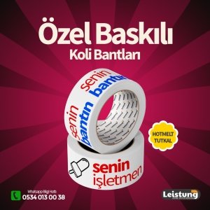 45mmx100M Özel Baskılı Koli Bandı (HOTMELT)