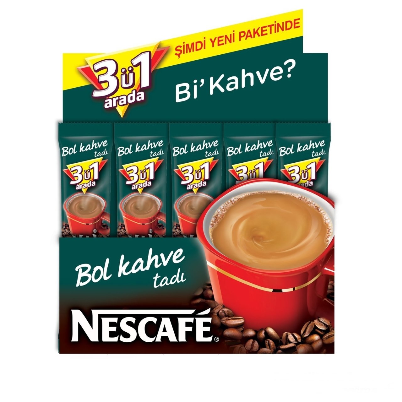 Nescafe 3'ü 1 Arada Fındık Aromalı 18 Gr 48'li Paket