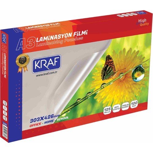 Kraf  A-3 Laminasyon Filmi 125 Micron 100'lü