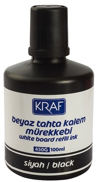 Kraf Beyaz Tahta Kalem Mürekkebi 100ml Siyah 450g