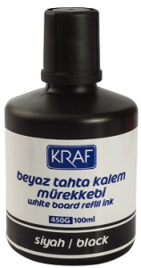 Kraf Beyaz Tahta Kalem Mürekkebi 100ml Siyah 450g