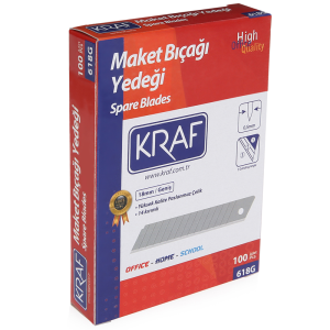 Kraf 618G Maket Bıçağı Yedeği Geniş 100' lü