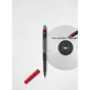 Faber Castell 1525 Permanent Kalem (M) Kırmızı