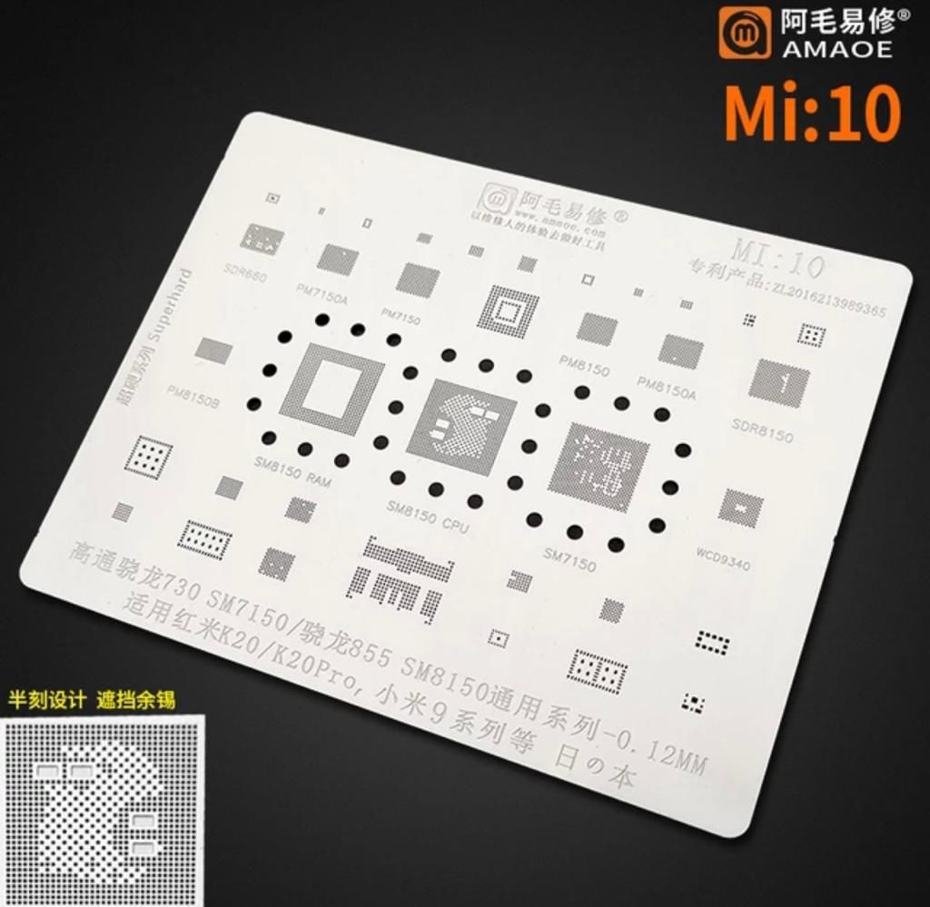 Amaoe Mi 10 Kalıp (730/SM7150/855/SM8150 K20/K20Pro/9 X3 NFC)