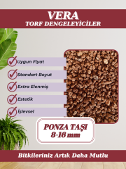 Kırmızı Pomza Taşı 15-25 mm 30 Litre  Volkanik Ponza Lav Taşı