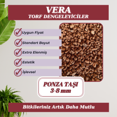 Kırmızı Pomza Taşı 4-8 mm 15 Litre Volkanik Ponza Lav Taşı