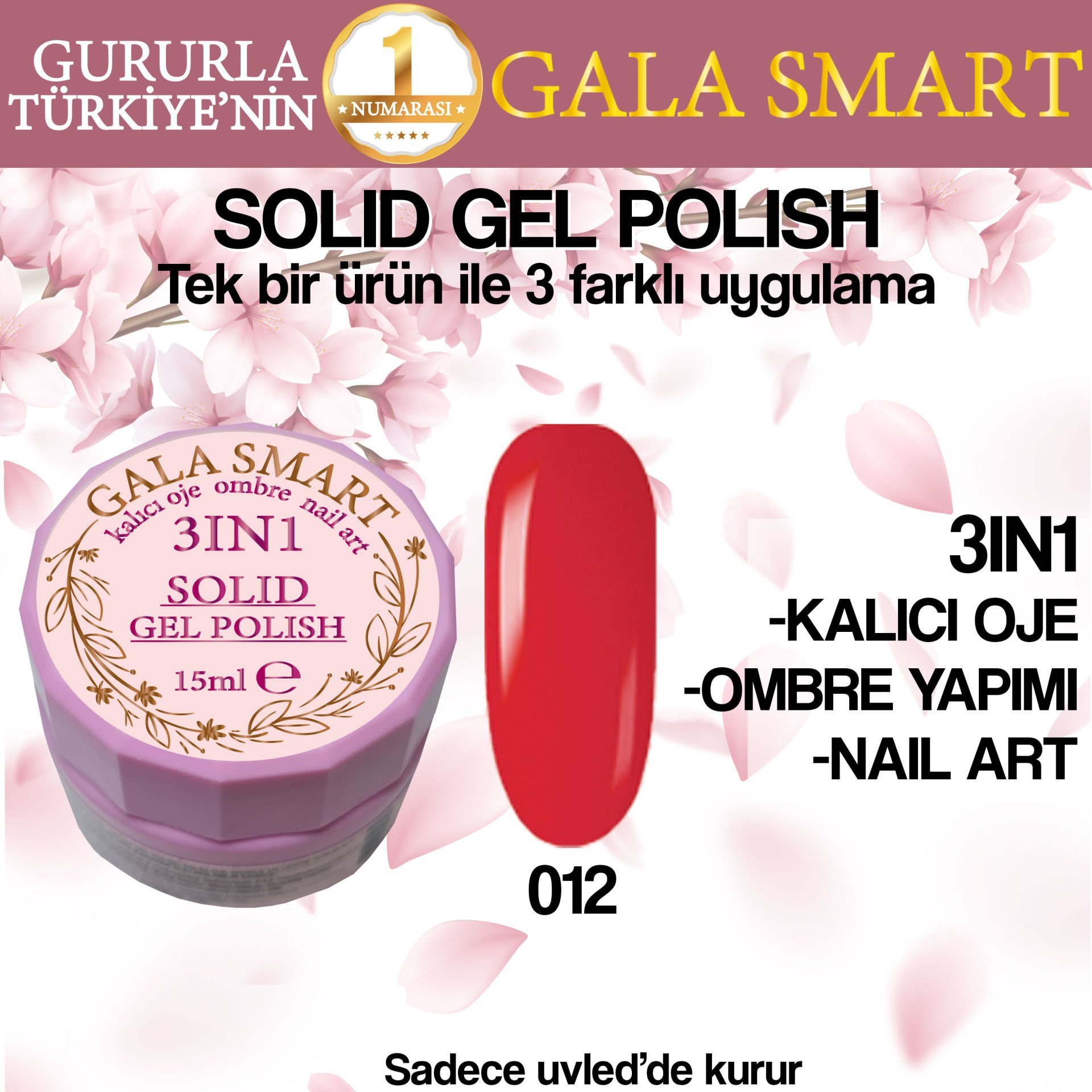 GALA SOLID GEL POLISH 15 ML NO 012