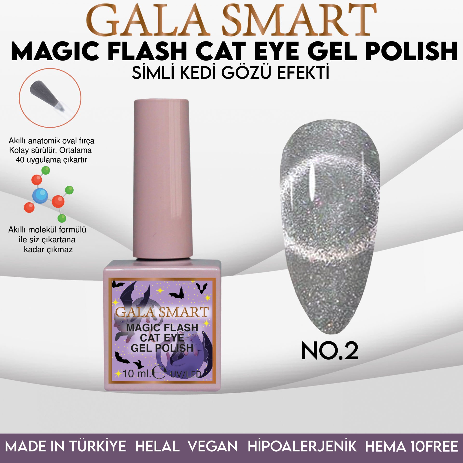 MAGIC FLASH CAT EYE GEL POLISH 10 ML NO:02