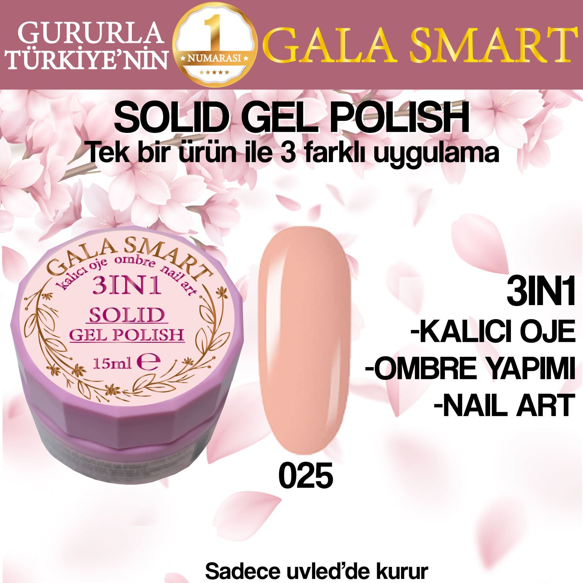 GALA SOLID GEL POLISH 15 ML NO 025