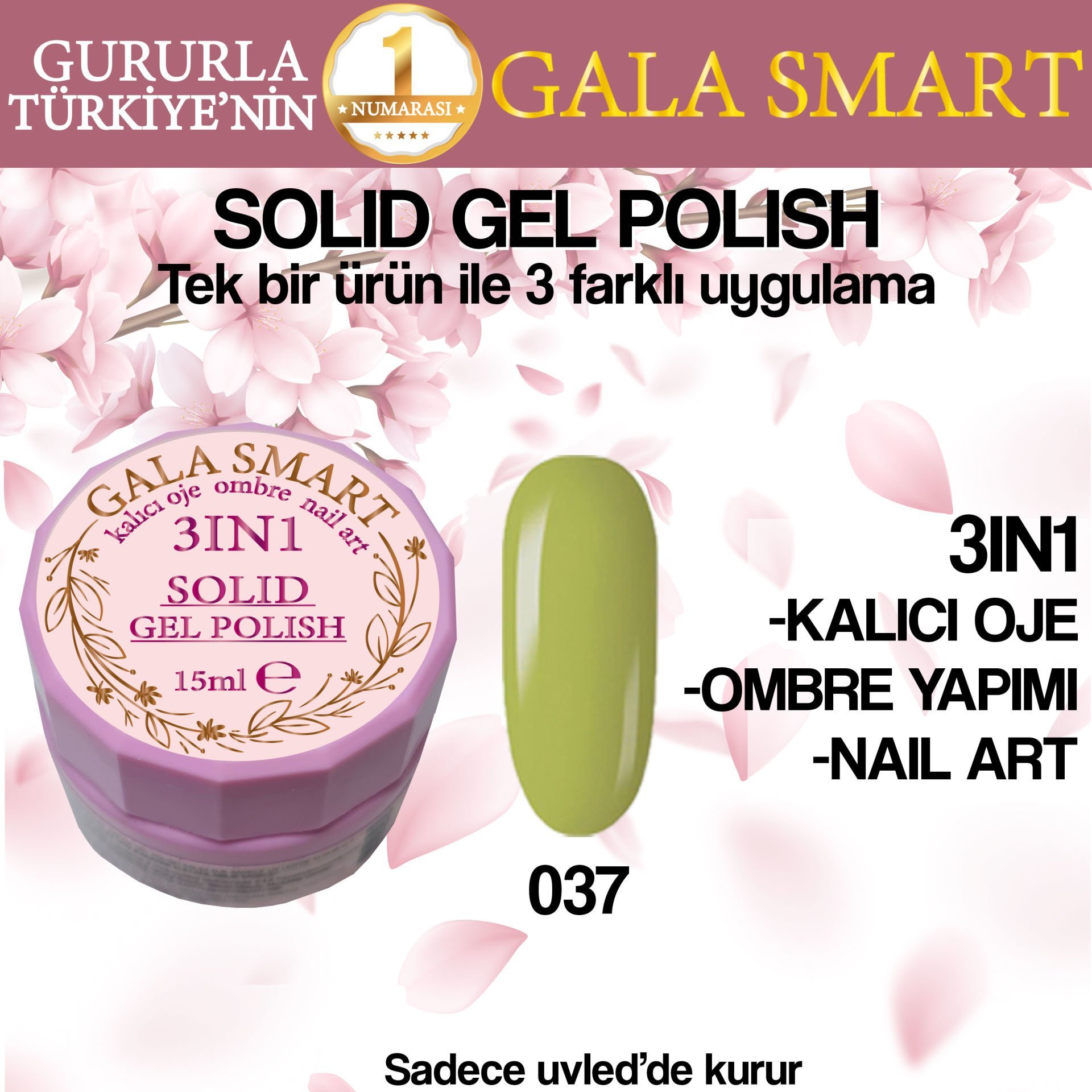 GALA SOLID GEL POLISH 15 ML NO 037