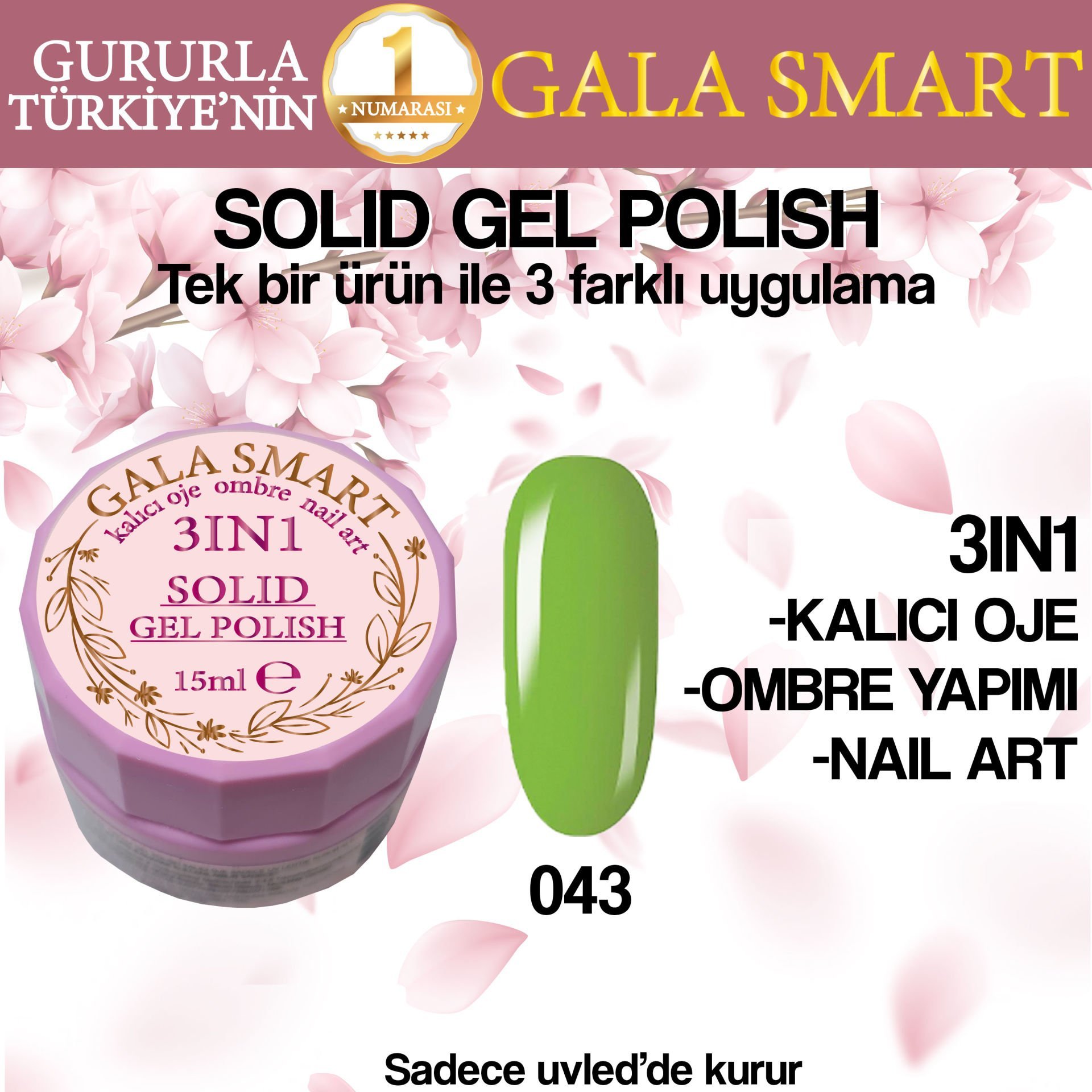 GALA SOLID GEL POLISH 15 ML NO 043