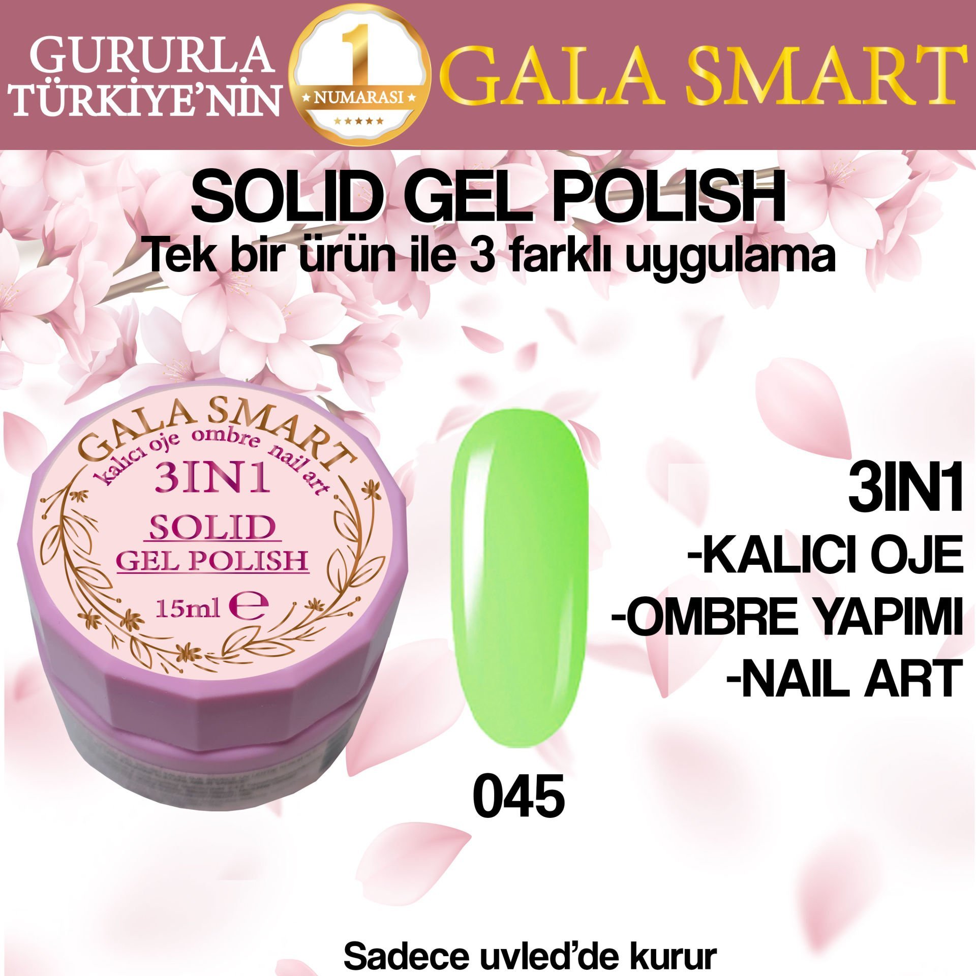 GALA SOLID GEL POLISH 15 ML NO 045