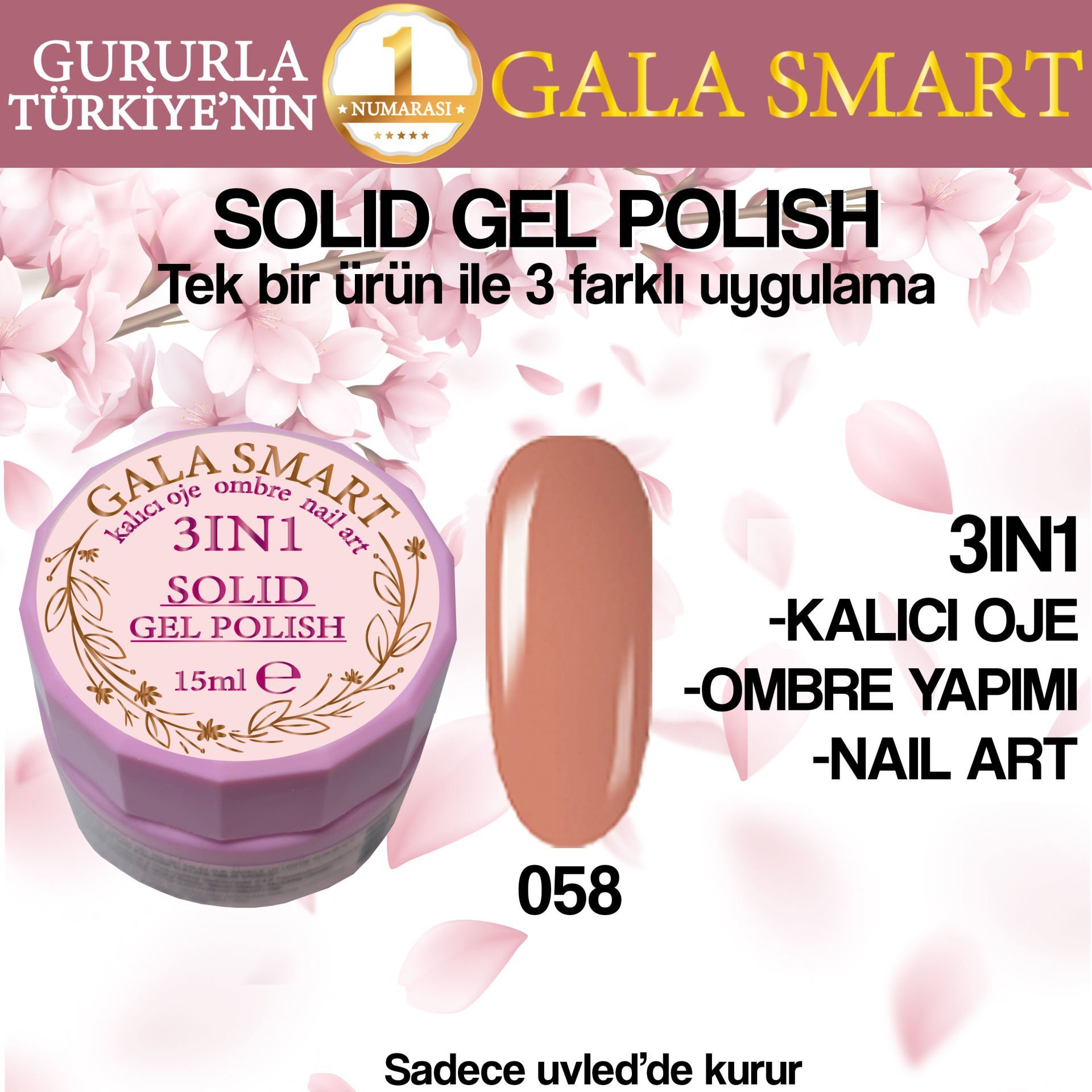 GALA SOLID GEL POLISH 15 ML NO 058