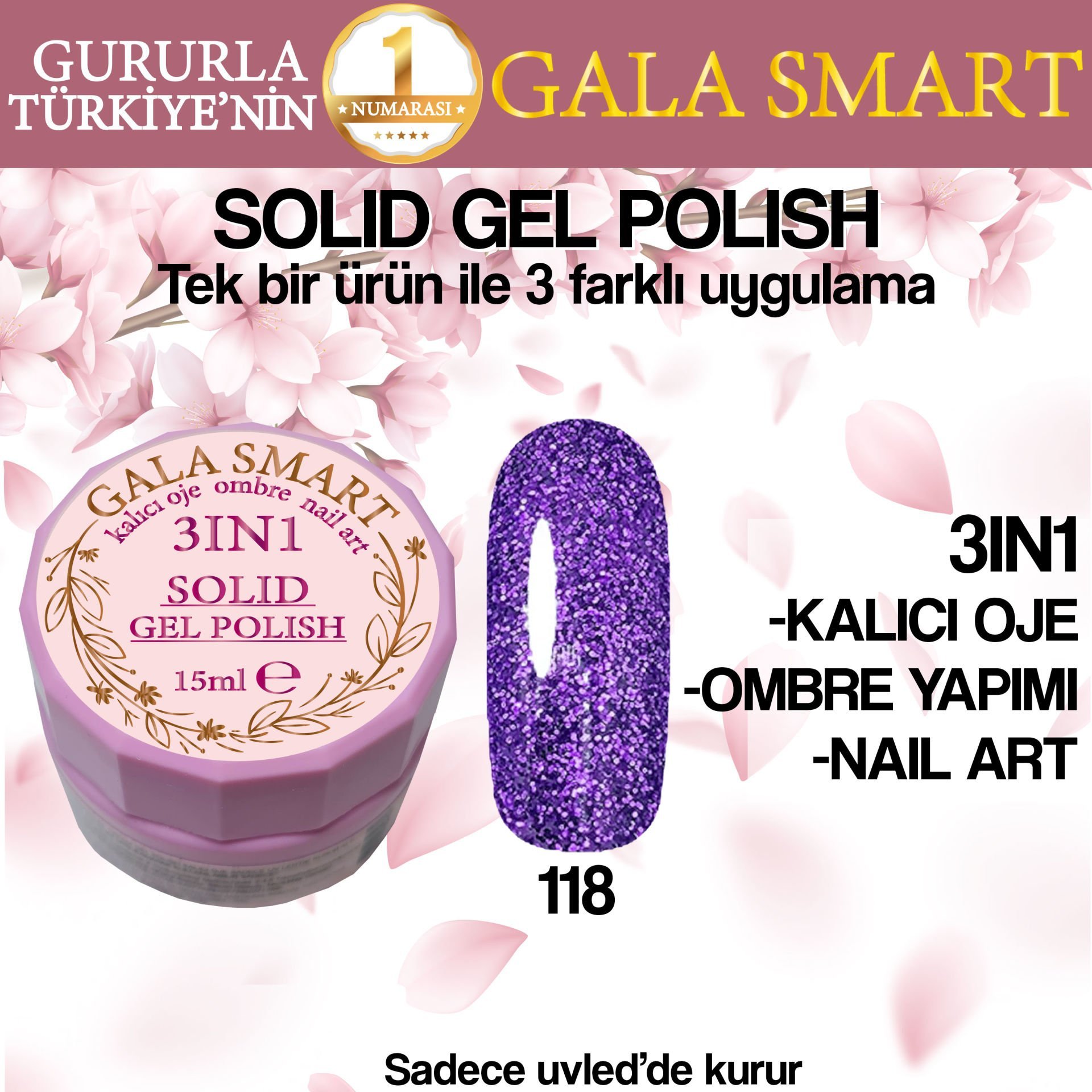 GALA SOLID GEL POLISH 15 ML NO 118