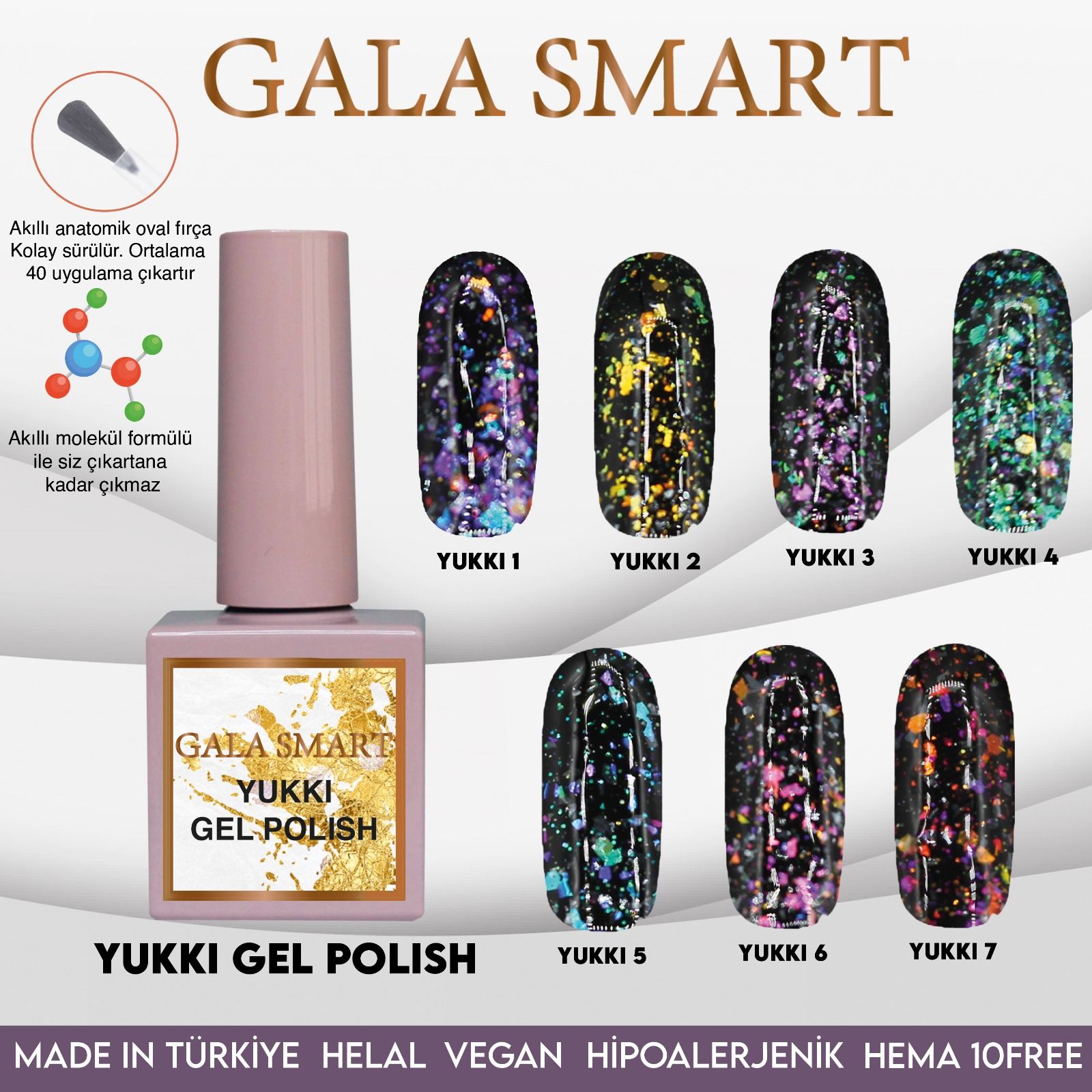 GALA SMART YUKKİ KALICI OJE 10 ml NO:01