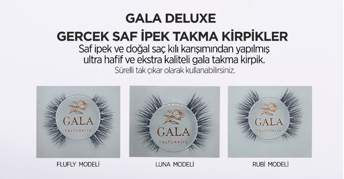 GALA DELUX SAF İPEK TAKMA KİRPİK RUBİ