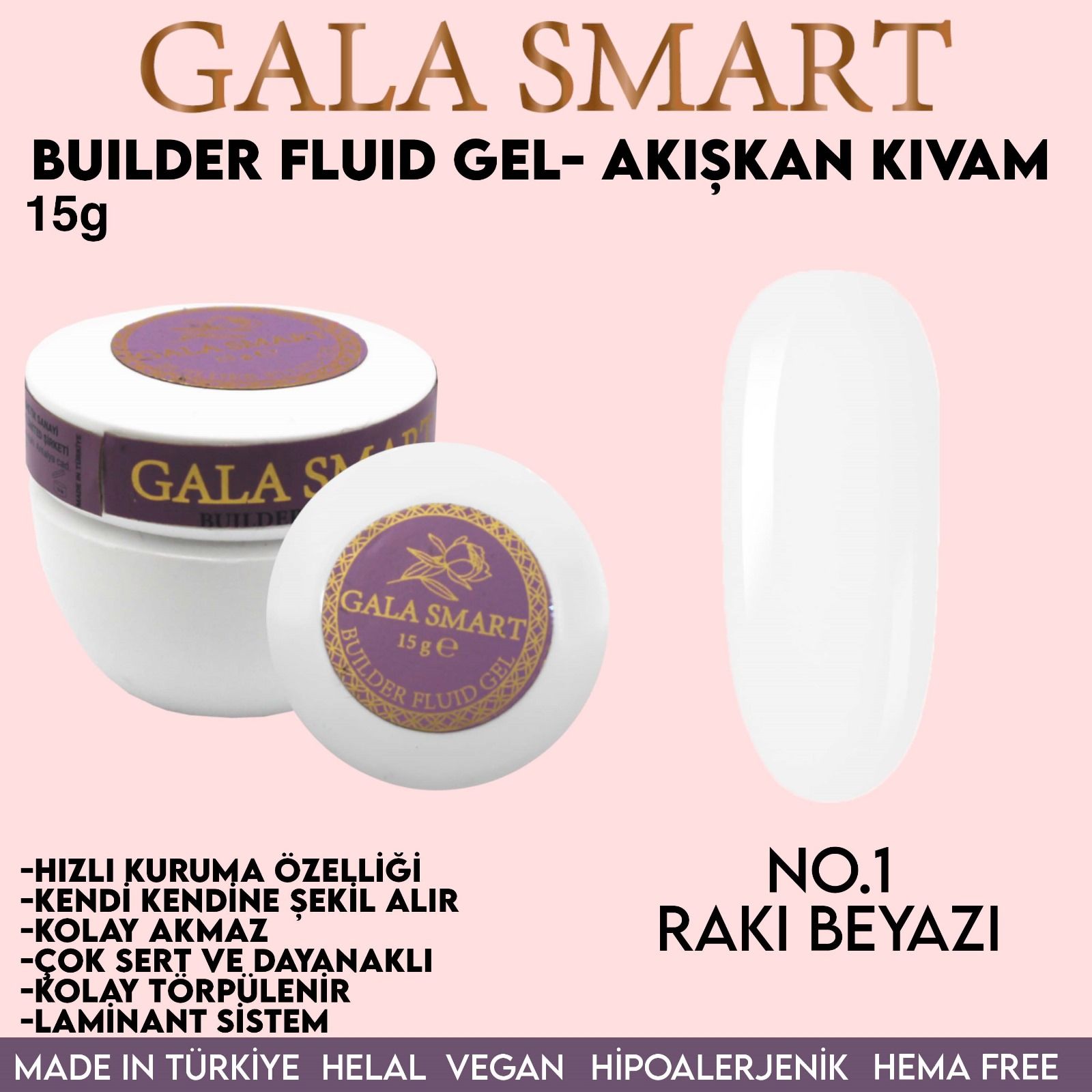 BUİLDER FLUİD GEL 15 G - NO:1 RAKI BEYAZI