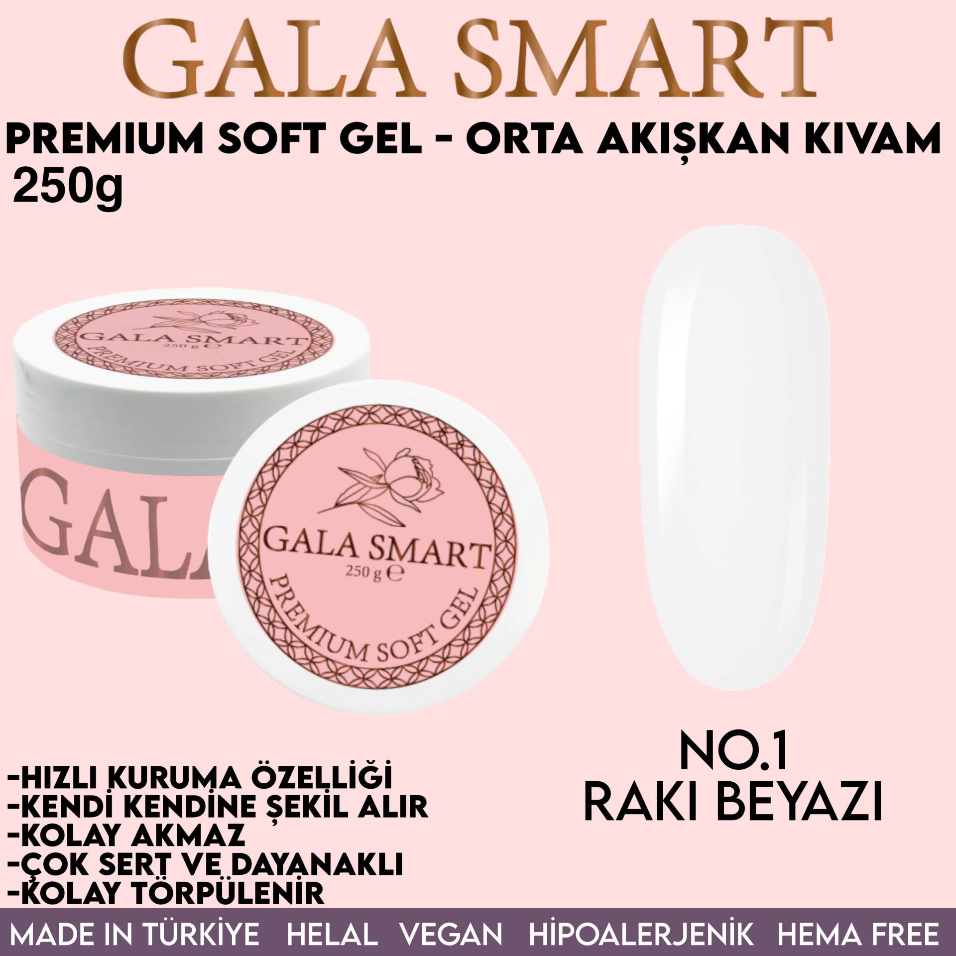 PREMİUM JEL 250g - NO:1 RAKI BEYAZI