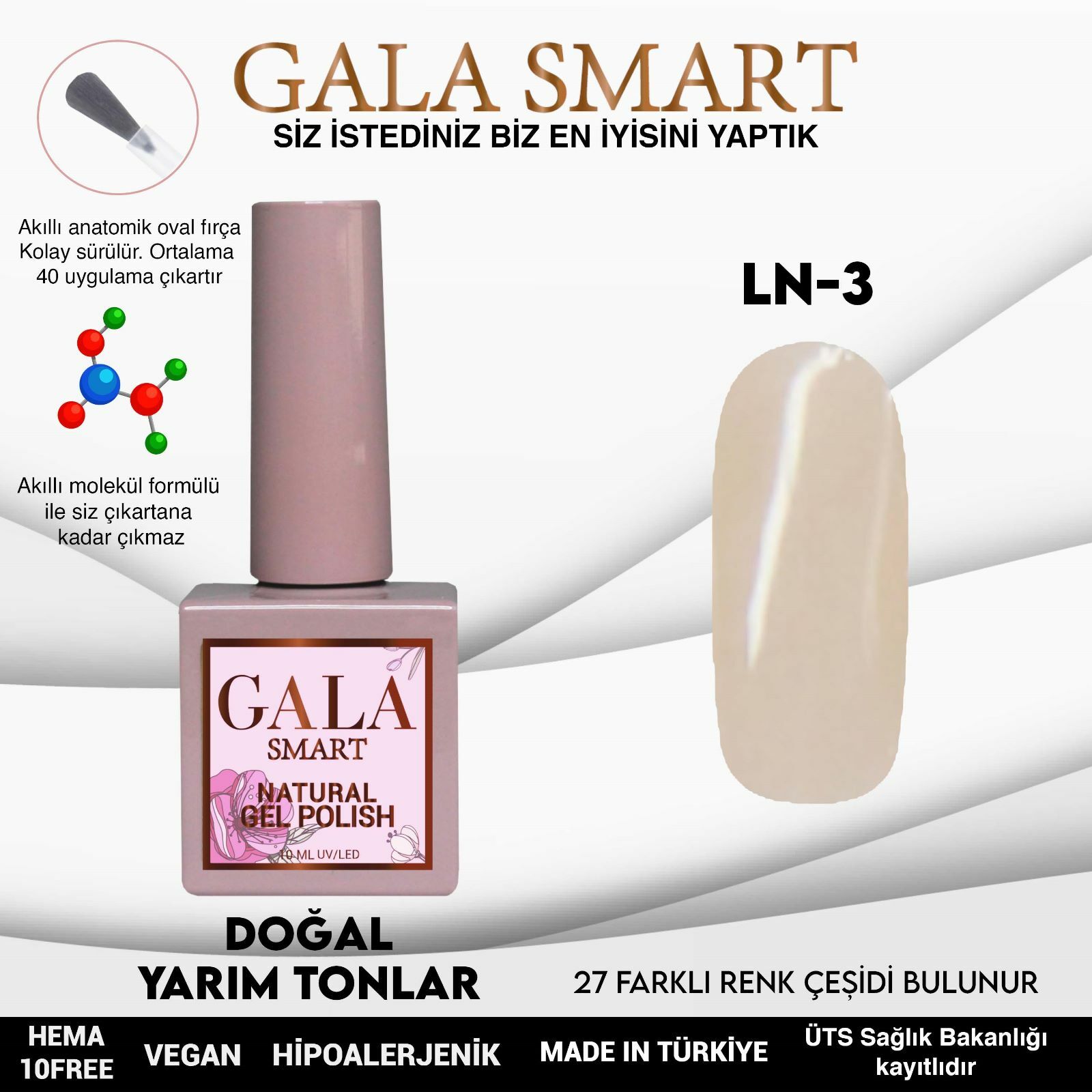 GALA SMART NATURAL KALICI OJE 10 mle LN3