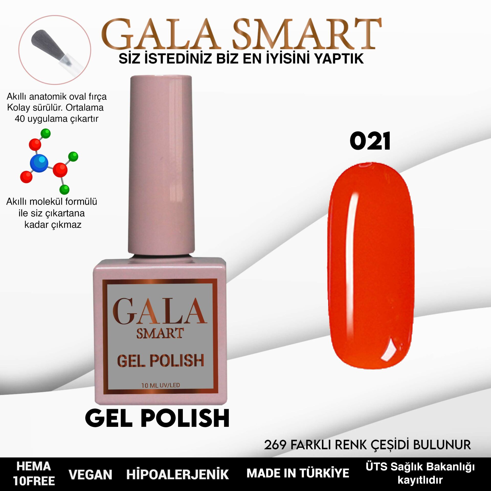 GALA SMART CLASSİC KALICI OJE 10 mle NO:021