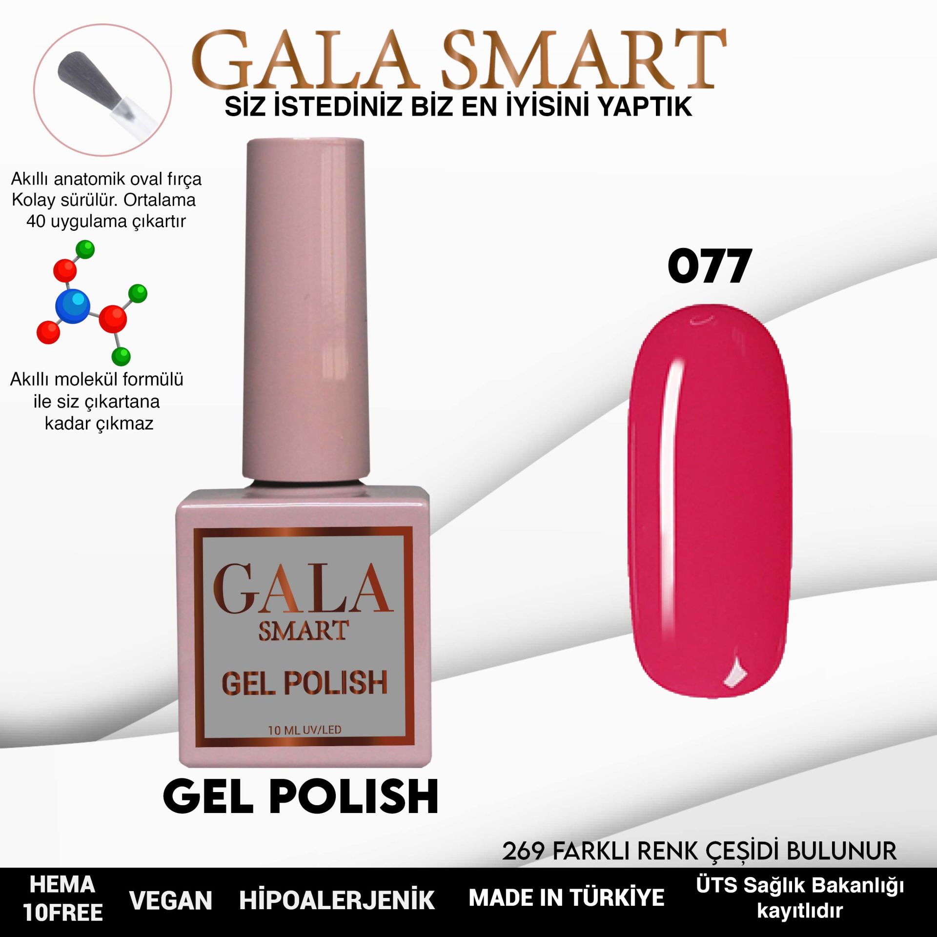 GALA SMART CLASSİC KALICI OJE 10 mle NO:077