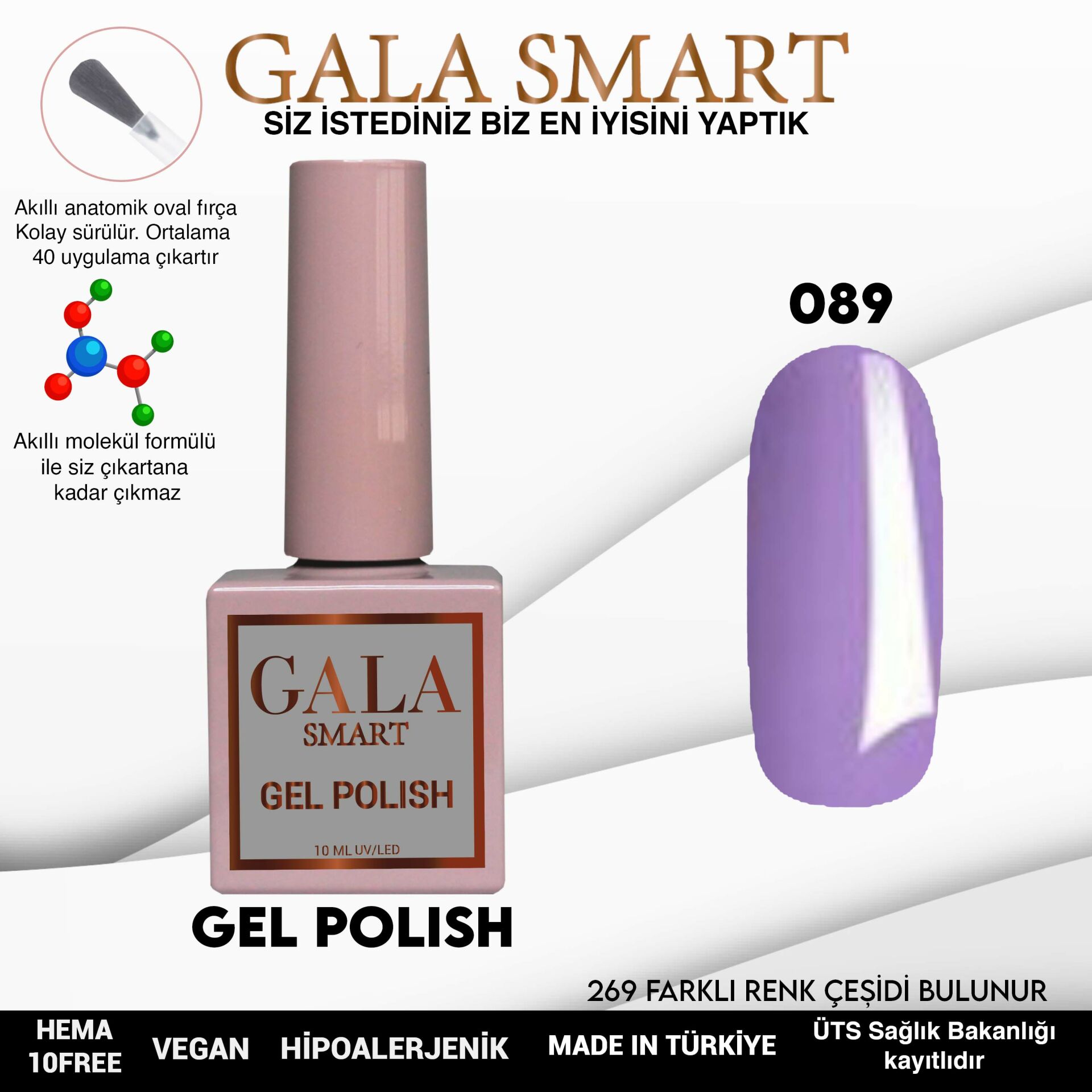 GALA SMART CLASSİC KALICI OJE 10 mle NO:089