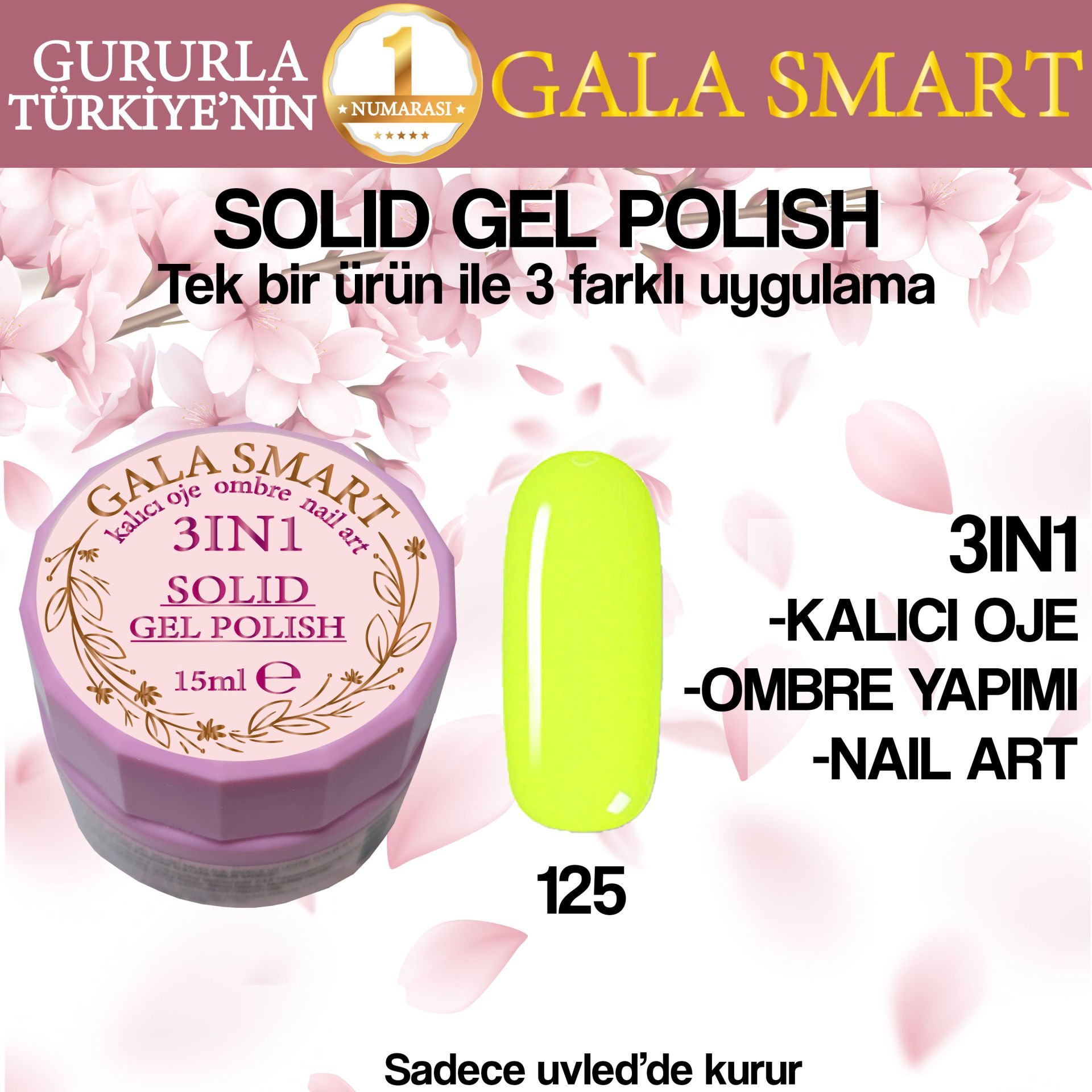 GALA SOLID GEL POLISH 15 ml NO:125