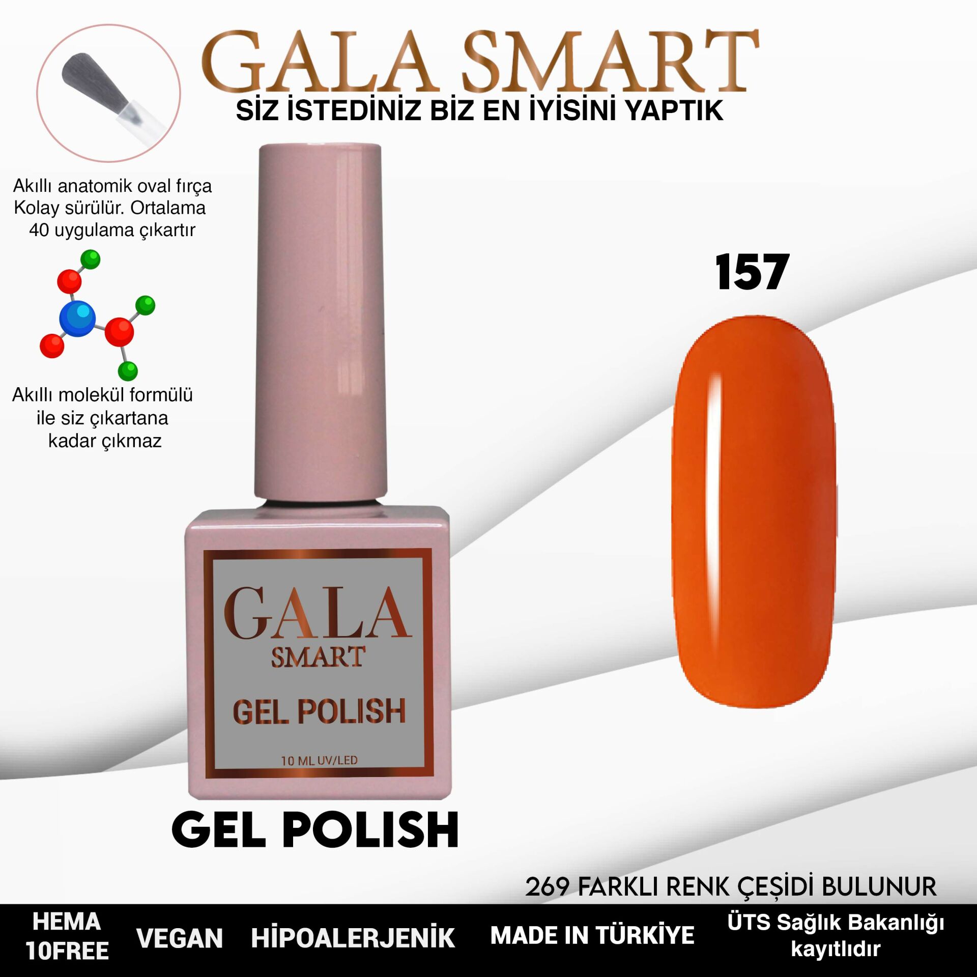 GALA SMART CLASSİC KALICI OJE 10 mle NO:157