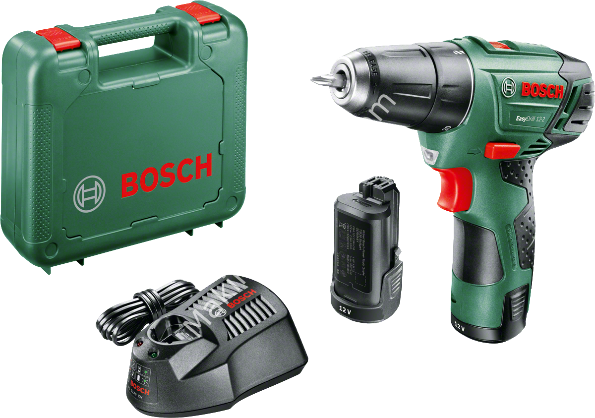 Bosch Easy Drill 12-2 Akülü Delme/Vidalama Makinesi 2,5 AH (Çift Akü)