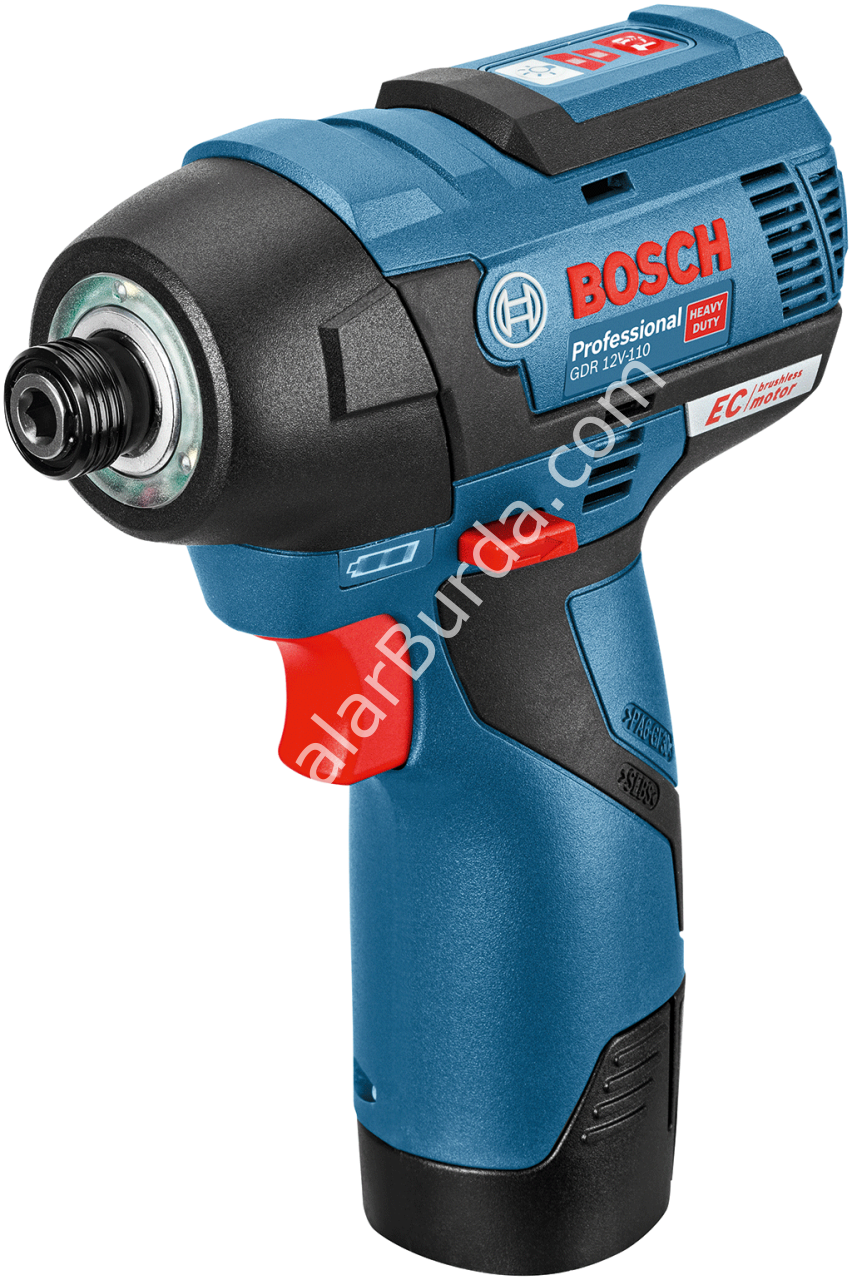 Bosch Professional GDR 12 V-110 12 Volt 3 Ah Çift Akülü Darbeli Somun Sıkma - Kömürsüz motor