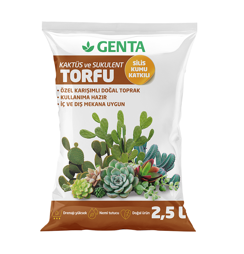 Genta Kaktüs-Lithops Ve Succulent Özel Karışım Toprağı 2,5 LT