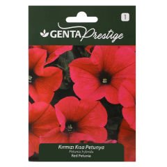 Çiçek Tohumu Kırmızı Kısa Petunya Genta Prestige