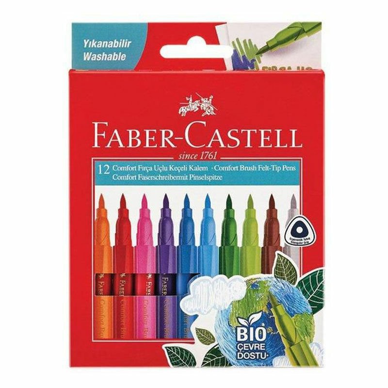 Faber Castell Comfort Yıkanabilir Keçeli Kalem 12'li