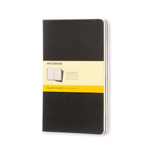 Moleskine Defter Cahier 3`lü Büyük 80 Yaprak Düz Siyah QP318