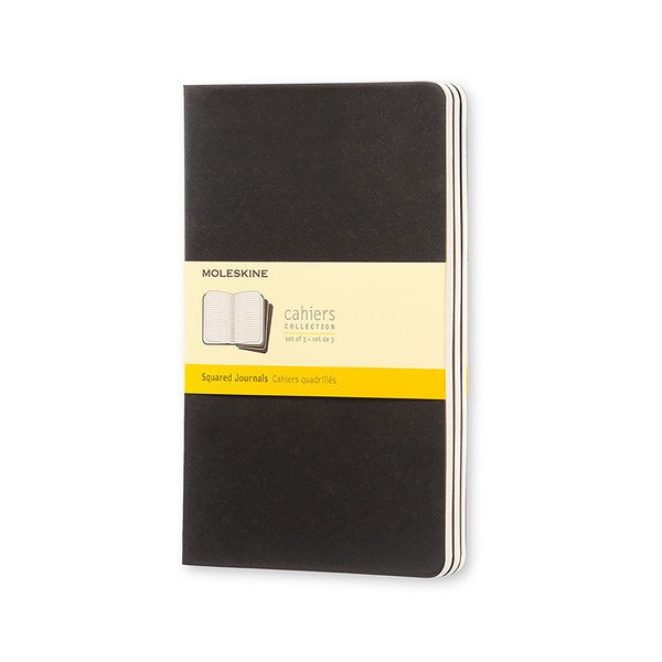 Moleskine Defter Cahier 3`lü Büyük 80 Yaprak Çizgili Siyah QP316