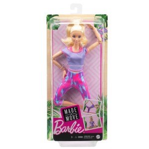 Barbie Sonsuz Hareket Bebeği Sarışın Desenli Taytlı GXF04