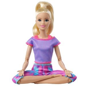 Barbie Sonsuz Hareket Bebeği Sarışın Desenli Taytlı GXF04