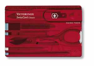 Victorinox Swisscard Seffaf Kirmizi VT07100T