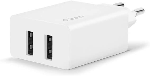 Ttec SmartCharger Duo Seyahat Şarj Aleti Çift USB 2.4A-Beyaz 2SCS21B