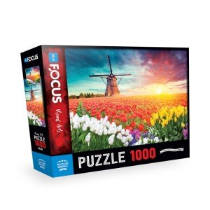 Puzzle Tulips And Windmill (Laleler Ve Yel Değirmeni) 1000 Parça BF296