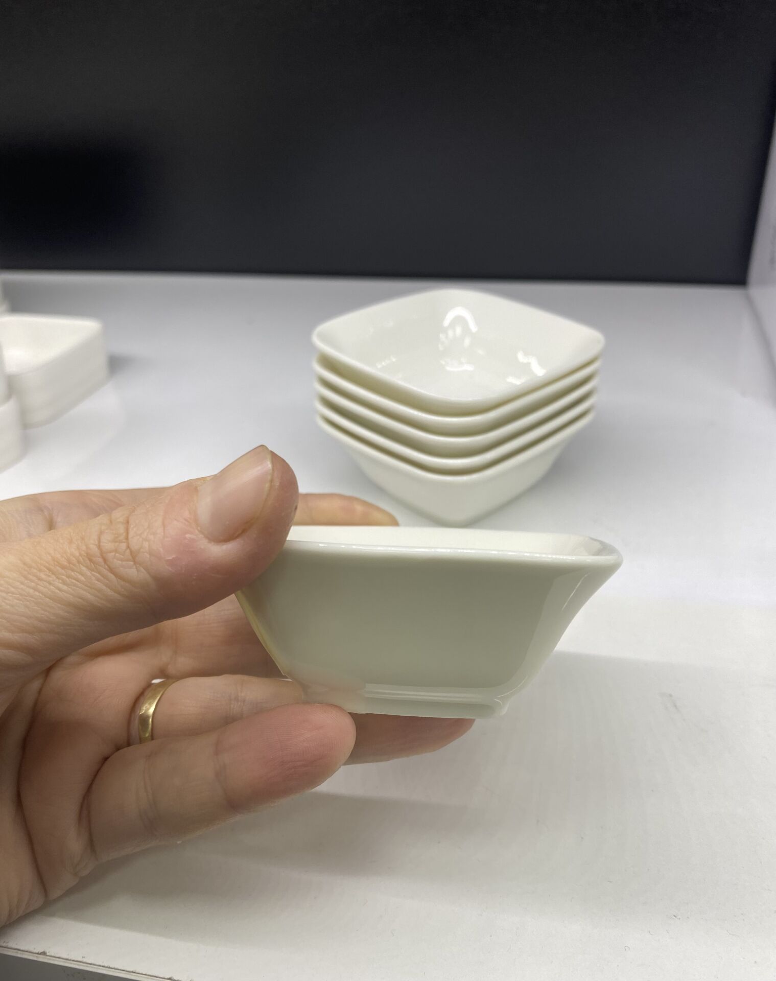 6 Adet Porselen Sosluk Draje Mini Kase