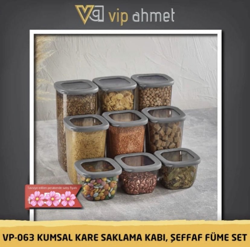 VP-063 Kumsal Füme 9 lu Erzak kabı