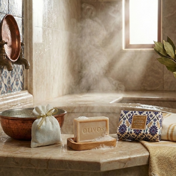 Olivos Osmanlı Serisi Desen 2 Hediye Seti : 250 gr Zeytinyağlı Sabun + 100 gr Granül Sabun
