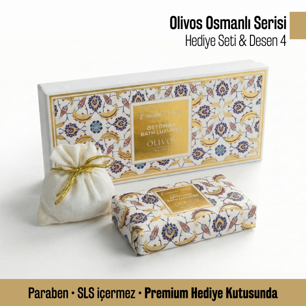 Olivos Osmanlı Serisi Desen 4 Hediye Seti : 250 gr Zeytinyağlı Sabun + 100 gr Granül Sabun