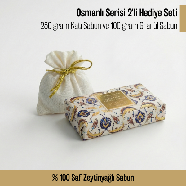 Olivos Osmanlı Serisi Desen 4 Hediye Seti : 250 gr Zeytinyağlı Sabun + 100 gr Granül Sabun