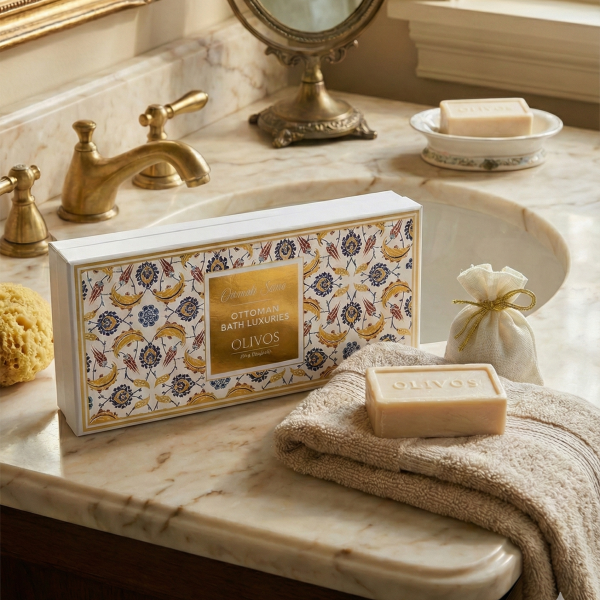 Olivos Osmanlı Serisi Desen 4 Hediye Seti : 250 gr Zeytinyağlı Sabun + 100 gr Granül Sabun