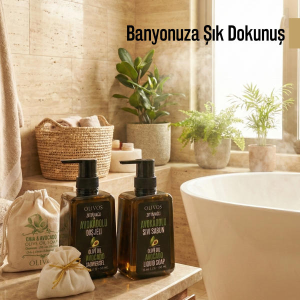 Olivos Avokadolu % 100 Saf Zeytinyağlı 4'lü Sabun Hediye Seti